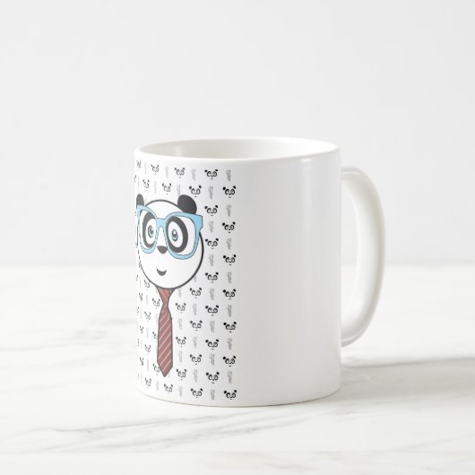 Panda Nerd - Hintergrund 2 Kaffeetasse (VorderseiteRechts)