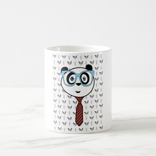 Panda Nerd - Hintergrund 2 Kaffeetasse (Mittel)