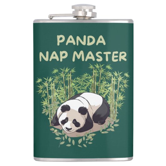 Panda Nickerchen Master Flachmann (Vorderseite)