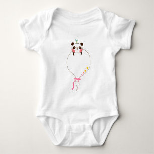 Panda Niedlich Design Baby Jersey Bodysuit Strampler