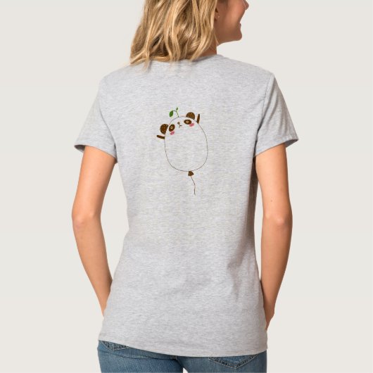 Panda Niedlich Design T - Shirt (Rückseite)