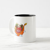 Panda niedlich Design Zweifarbige Tasse (Vorderseite Links)