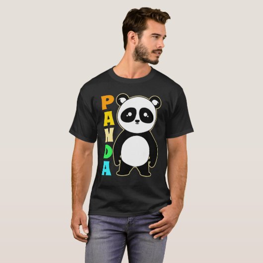 Panda Niedlich Panda Bär Riesenpanda T-Shirt (Vorne ganz)