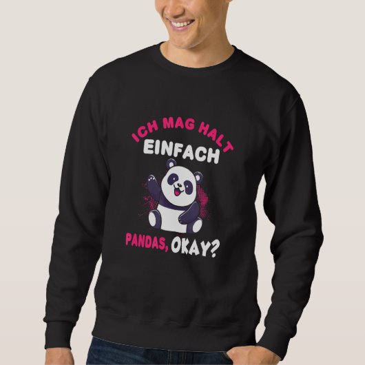 Panda Niedlich Panda Bear Sweatshirt (Vorderseite)