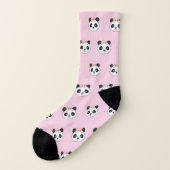 Panda Niedlich rosa Muster Socken (Links - Außen)