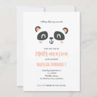 Panda niedlicher, leuchtend bunter Geburtstag