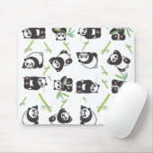 Panda niedliches blaues Muster Mousepad (Mit Mouse)