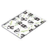Panda niedliches blaues Muster Notizblock (Linke Seite)