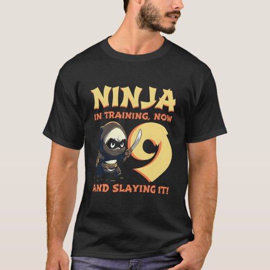 Panda Ninja I'M 9 Nine Ninja 9Nd T-Shirt (Vorderseite)
