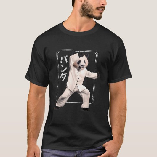 Panda Ninja Japanisch Style Samurai T-Shirt (Vorderseite)