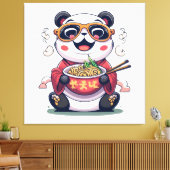 Panda Noodles Leinwanddruck (Insitu (Wohnzimmer))