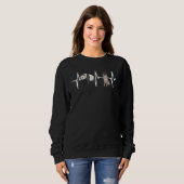 Panda Norwegian Elkhound Heartbeat Dog Sweatshirt (Vorne ganz)