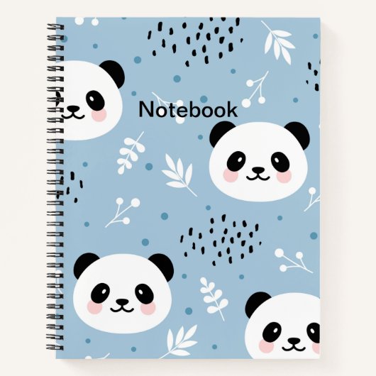 Panda-Notebook Notizblock (Vorderseite)