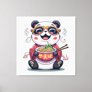 Panda-Nudeln Leinwanddruck