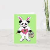 Panda Oaster Bunny Zeichnend Karte (Vorderseite)