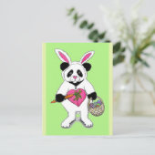 Panda Oaster Bunny Zeichnend Postkarte (Stehend Vorderseite)