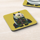 Panda-Ocker Untersetzer (Linke Seite)