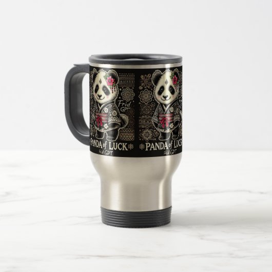Panda of Luck Travel Mug 35 Reisebecher (Vorderseite Links)