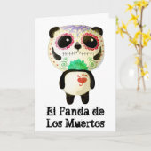 Panda of The Day of The Dead Karte (Gelbe Blume)
