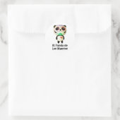Panda of The Day of The Dead Runder Aufkleber (Tasche)