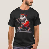 Panda on Elliptical Trainer Gym Fitness Workout Tr T-Shirt (Vorderseite)