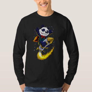 Panda on Rocket Space traurige Ästhetik Edgy Stree T-Shirt