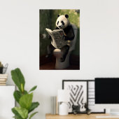 Panda on Toilet Print, Funny Bathroom Wall Art Poster (Heimbüro)