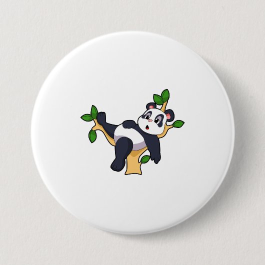 Panda on Tree Button (Vorderseite)