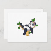 Panda on Tree Postkarte (Vorne/Hinten)
