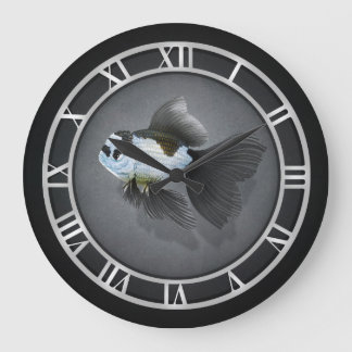 Panda Oranda Goldfish Clock Große Wanduhr