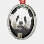 Panda Ornament Aus Metall (Links)
