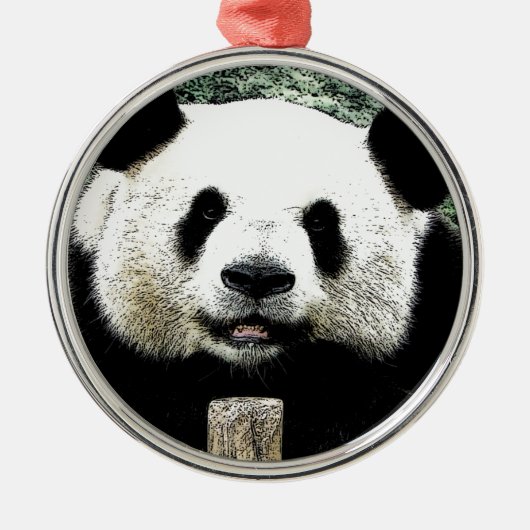 Panda Ornament Aus Metall (Vorne)