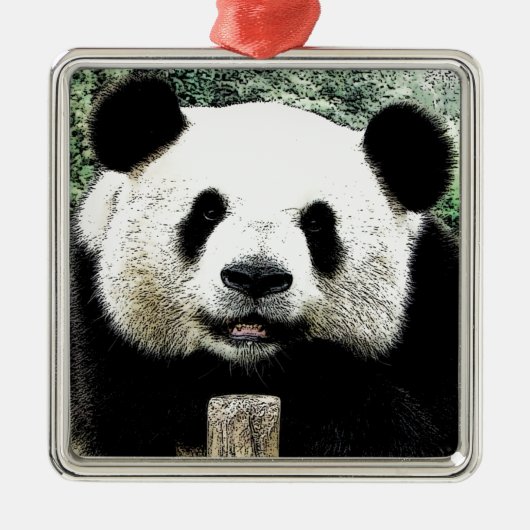 Panda Ornament Aus Metall (Vorne)