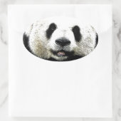 Panda Ovaler Aufkleber (Tasche)