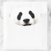 Panda Ovaler Aufkleber (Tasche)