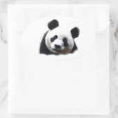 Panda Ovaler Aufkleber (Tasche)