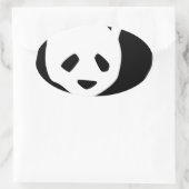 Panda Ovaler Aufkleber (Tasche)