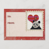 PANDA & OWL VALENTINE Postkarte (Rückseite)
