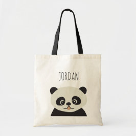 Panda Pal: Personalisierte Panda Illustration Tasc Tragetasche