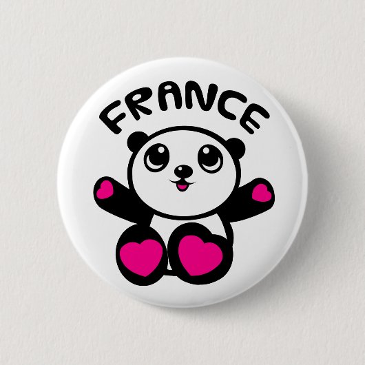 Panda-Panda Frankreich Button (Vorderseite)