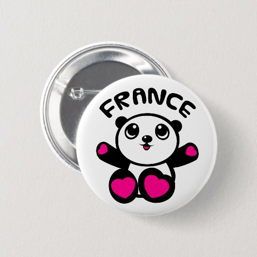 Panda-Panda Frankreich Button (Vorne & Hinten)