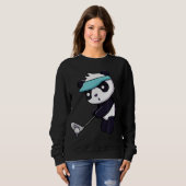 Panda Panda Golf Funny Animal Golfer Panda Bär Sweatshirt (Vorne ganz)