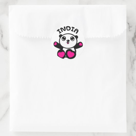 Panda Panda Indien Runder Aufkleber (Tasche)