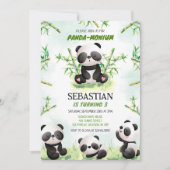 Panda Panda-monium Geburtstagseinladung Einladung (Vorderseite)