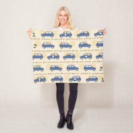 Panda Panda Pan blue beige Fleecedecke