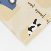 Panda Panda Pan blue beige Fleecedecke (Ecke)