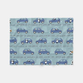 Panda Panda Pan Navy Fleecedecke (Vorderseite (Horizontal))