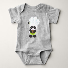 Panda, Panda, Panda mit Keks Baby Strampler