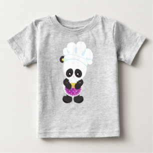 Panda, Panda, Panda mit Kuchen, Schürze Baby T-shirt