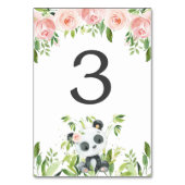 Panda Panda Pink Blumengrün Babydusche Tischnummer (Vorderseite)